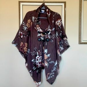 Beautiful floral fall Poncho